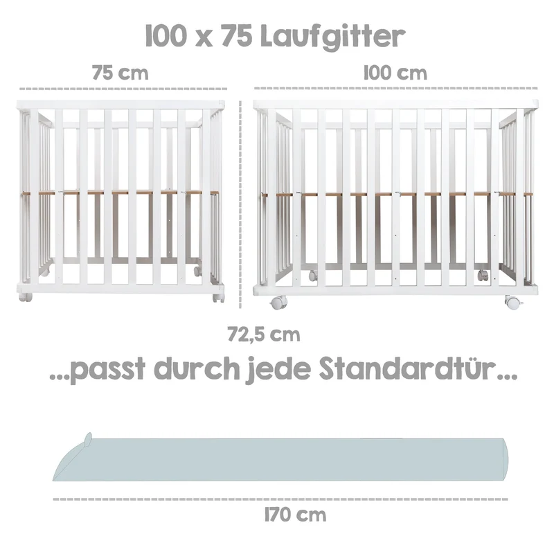Bundle "roba Style" – inkl. Laufgitter 4-eckig & blauer Bettschlange, schadstoffgeprüft