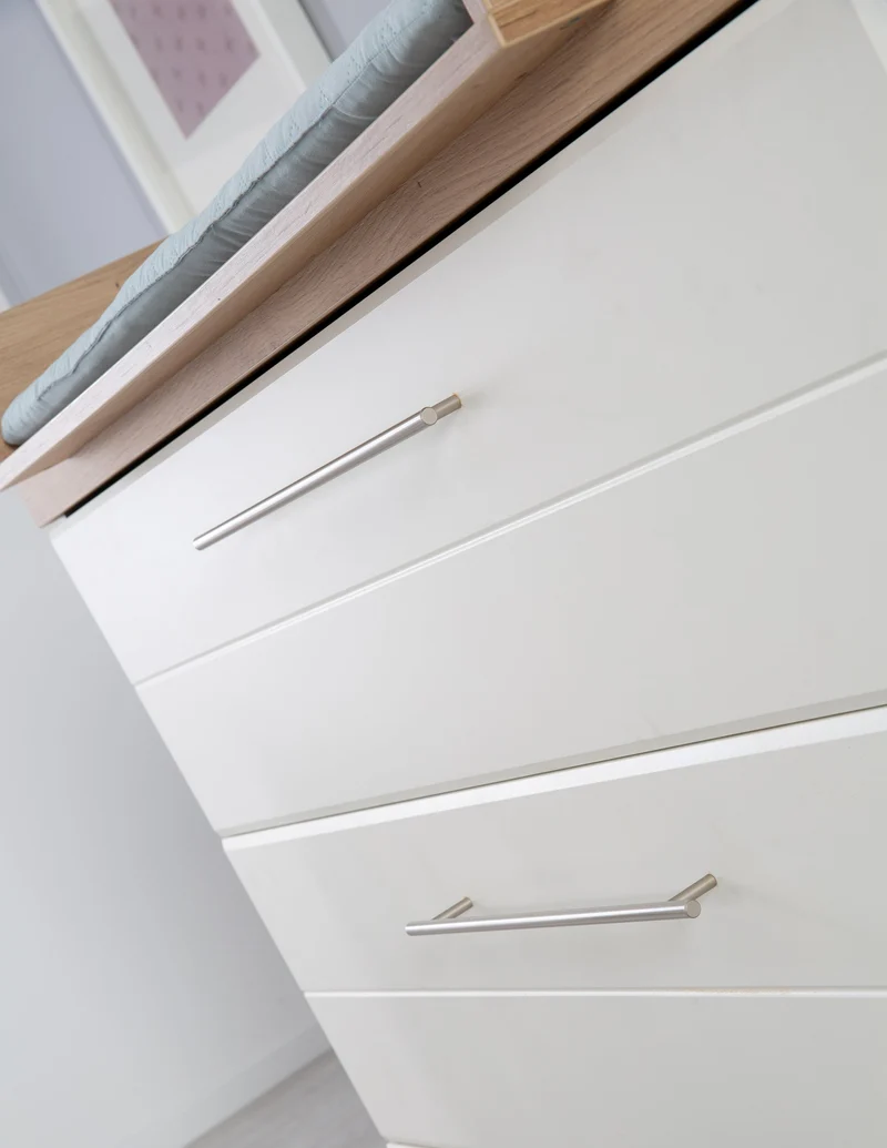 Kinderzimmerset "Nele" 3-teilig – inkl. Kombi-Kinderbett 70 x 140, Wickelkommode & Schrank 3-türig