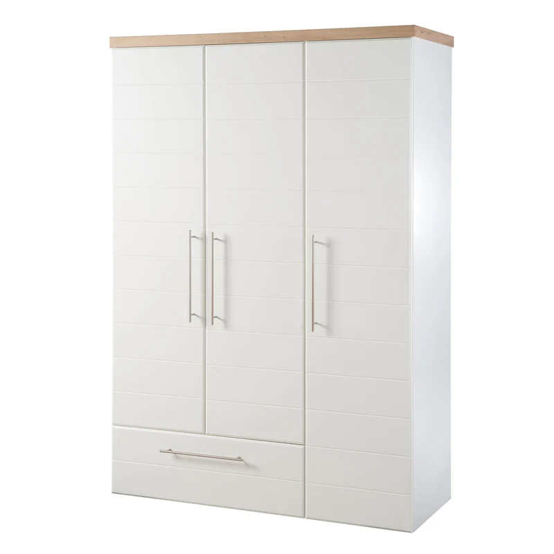 Kinderzimmerset "Nele" 3-teilig – inkl. Kombi-Kinderbett 70 x 140, Wickelkommode & Schrank 3-türig