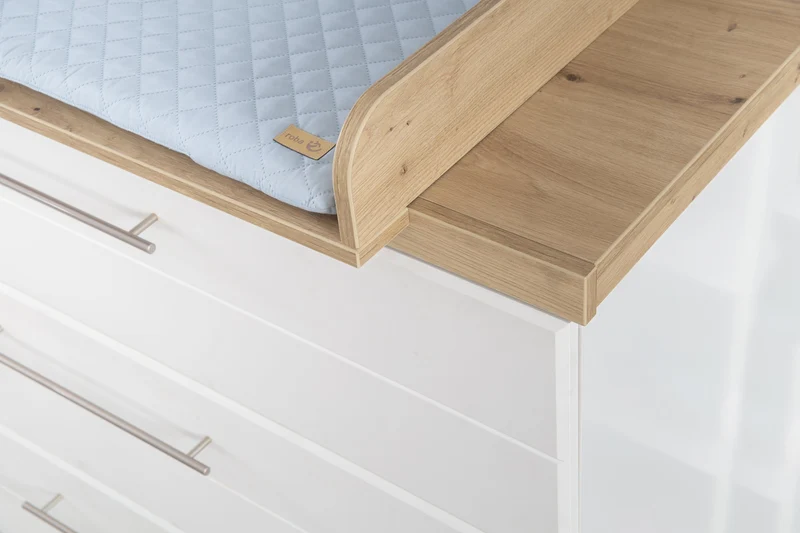 Kinderzimmerset "Nele" 3-teilig – inkl. Kombi-Kinderbett 70 x 140, Wickelkommode & Schrank 3-türig