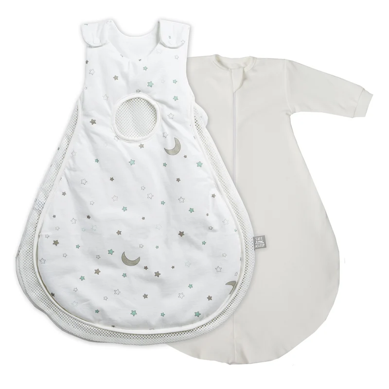 Schlafsack "safe asleep®" – Air PLUS mit Strampelsack "Sternenzauber", 56/62 cm, Baumwolle