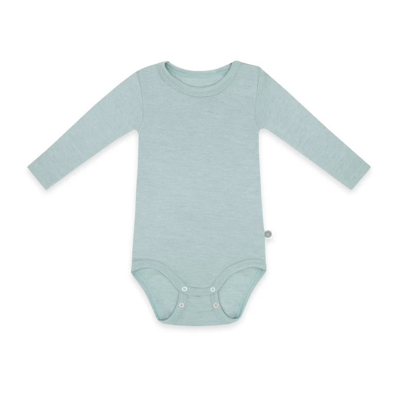Wolle-Seide Langarm-Body | Essential Mint