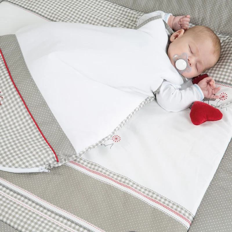 Schlafsack "Adam & Eule" – 110 cm, ganzjähriger Babyschlafsack, atmungsaktive Baumwolle, unisex