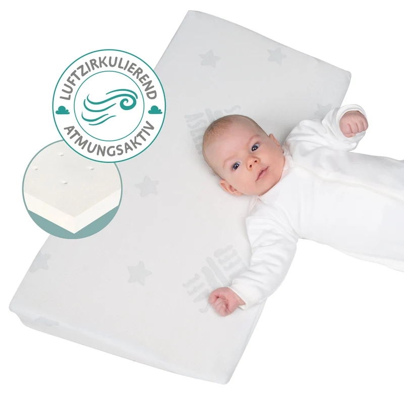 Keilkissen "safe asleep®" – Air, LxBxH: 60 x 35 x 8,5 cm, mit Jacquard-Bezug, gelochter Matratzenkern