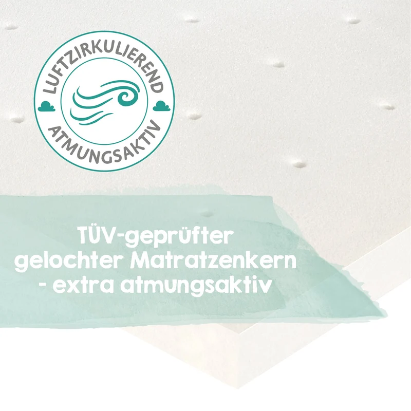 Keilkissen "safe asleep®" – Air, LxBxH: 60 x 35 x 8,5 cm, mit Jacquard-Bezug, gelochter Matratzenkern