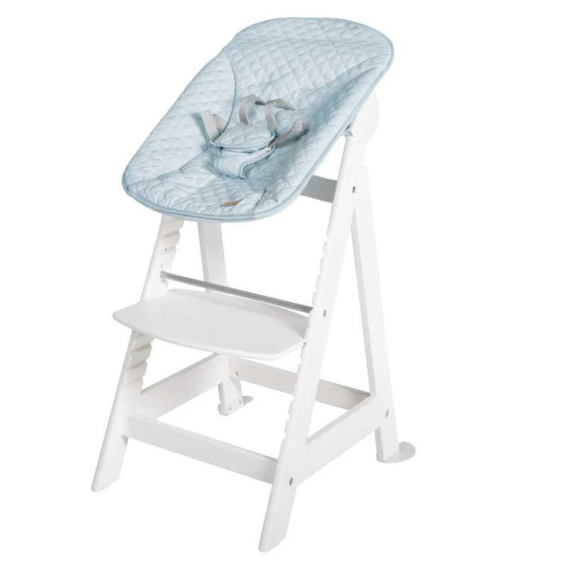 Treppenhochstuhl "Born Up" – Set 2 in 1, roba Style hellblau, mit Liegefunktion, ab Geburt
