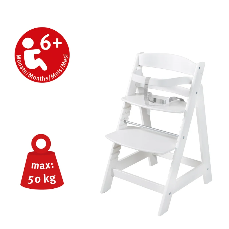 Treppenhochstuhl "Born Up" – Set 2 in 1, roba Style hellblau, mit Liegefunktion, ab Geburt
