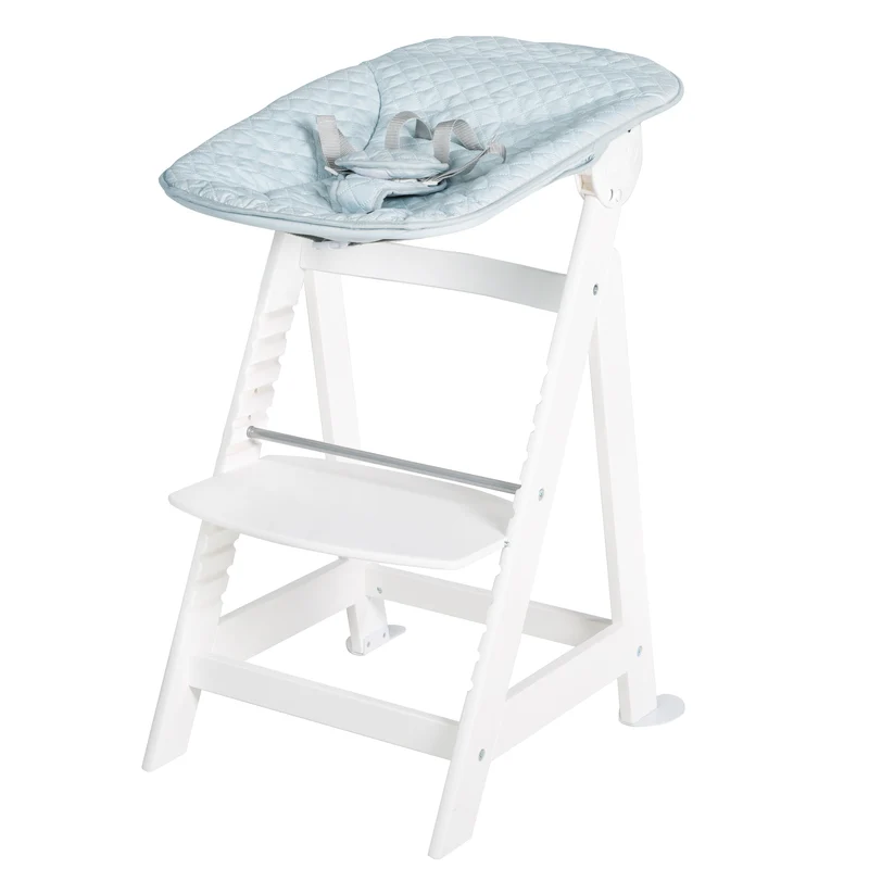 Treppenhochstuhl "Born Up" – Set 2 in 1, roba Style hellblau, mit Liegefunktion, ab Geburt