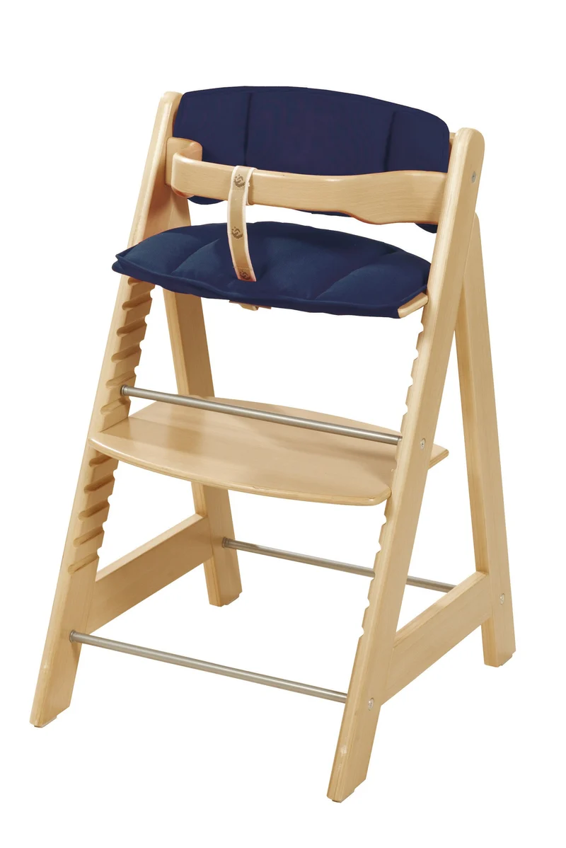 Sitzverkleinerer "Canvas blau" – 2-teilige Hochstuhleinlage/ Sitzkissen für Treppenhochstühle