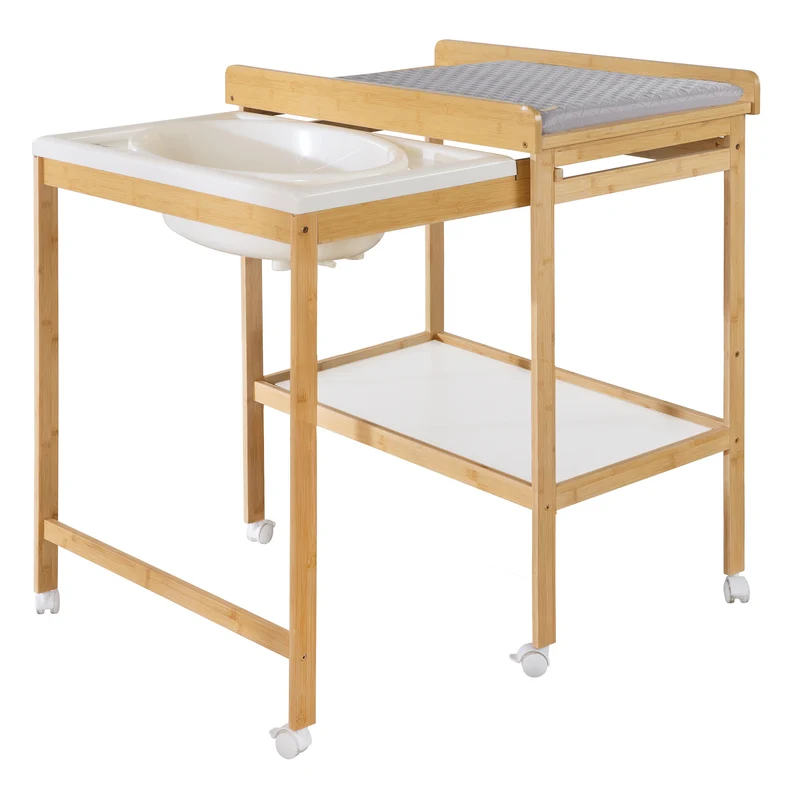 Bade-Wickel-Kombi 'Baby Pool' bicolor inkl. Wickelauflage 'roba Style'