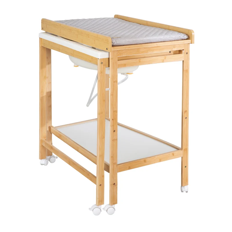 Bade-Wickel-Kombi 'Baby Pool' bicolor inkl. Wickelauflage 'roba Style'