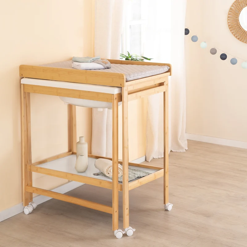 Bade-Wickel-Kombi 'Baby Pool' bicolor inkl. Wickelauflage 'roba Style'