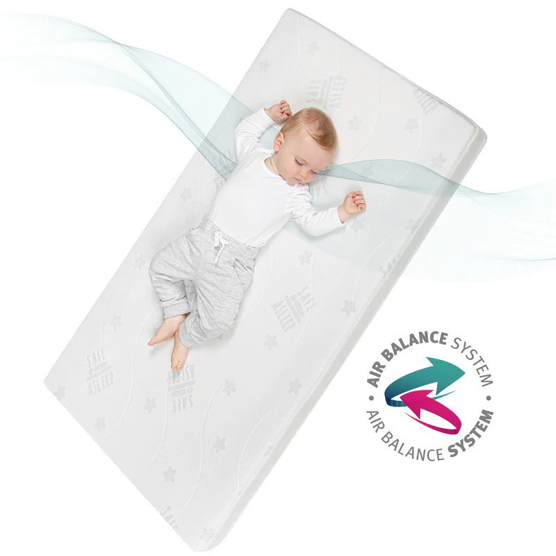 Babybettmatratze "safe asleep®" – Air Balance Plus, 70 x 140 x 9 cm, für optimales Schlafklima