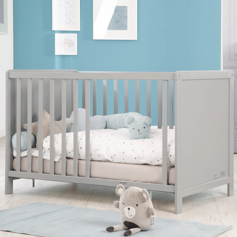 Zimmerset inkl. Wickelkommode "Hamburg" 2-türig & Beistellbett 60x120 inkl. Lattenrost - taupe