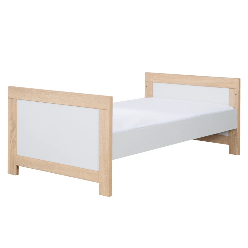 Kombi-Kinderbett "Matilda" – 70 x 140 cm, verstellbar, mitwachsend, 3 Schlupfsprossen, umbaubar