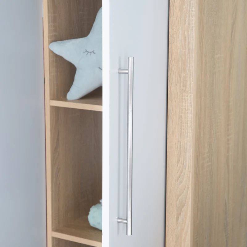 Zimmerset "Matilda" - Babybett 70x140 + Wickelkommode breit - Lichtgrau