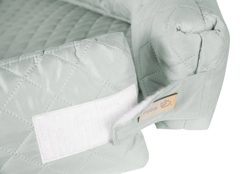 Babylounge "roba Style" – 3 in 1: Kuschelnest, frosty green, Wickelauflage, Bettschlange