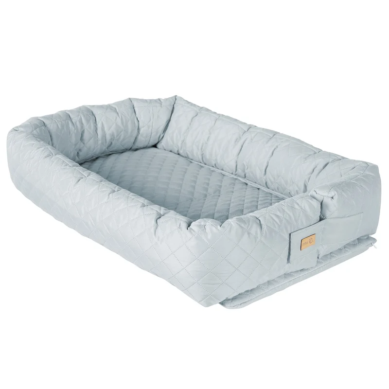 Babylounge "roba Style" – 3 in 1: Kuschelnest, hellblau/sky, Wickelauflage, Bettschlange