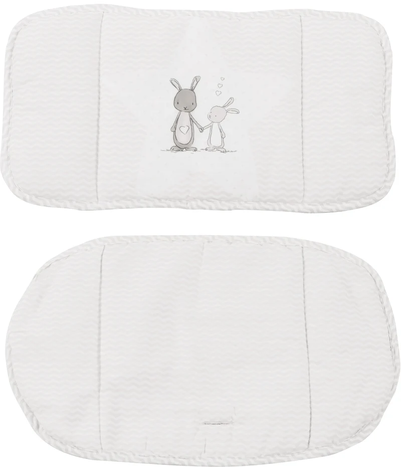 Sitzverkleinerer "Fox & Bunny" – 2-teilige Hochstuhleinlage/ Sitzkissen für Treppenhochstühle