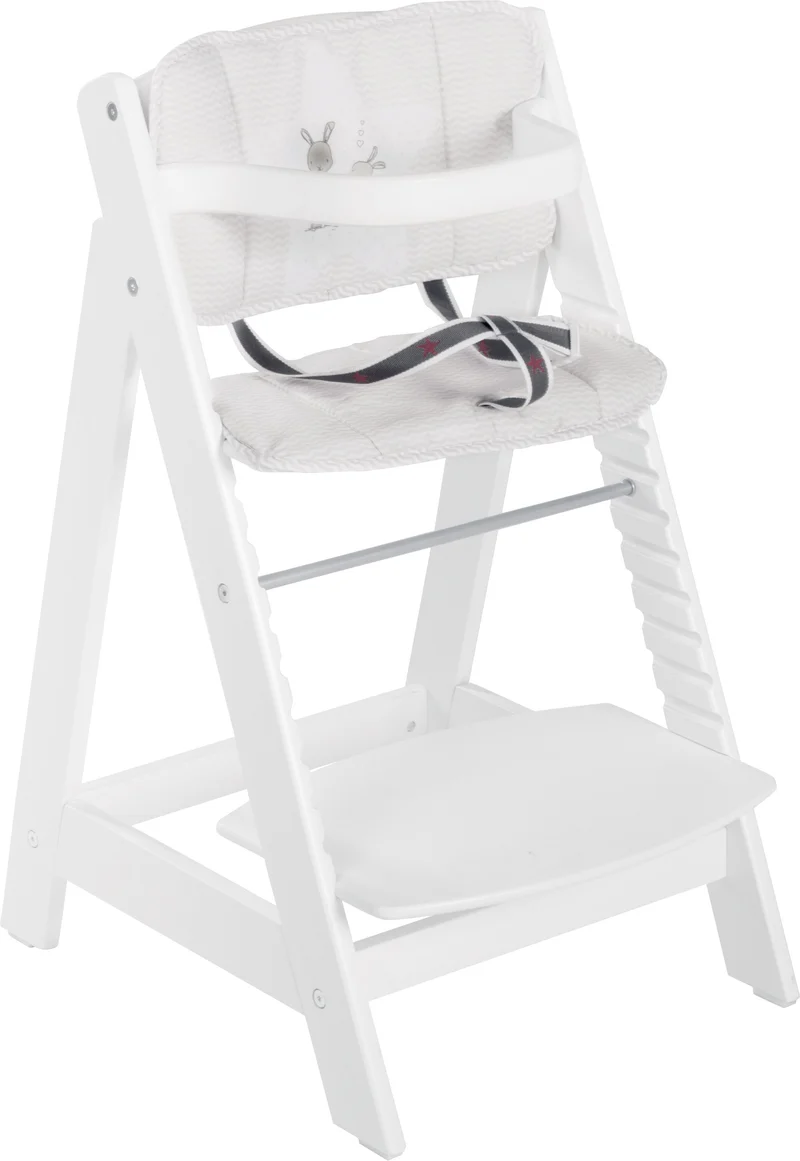 Sitzverkleinerer "Fox & Bunny" – 2-teilige Hochstuhleinlage/ Sitzkissen für Treppenhochstühle