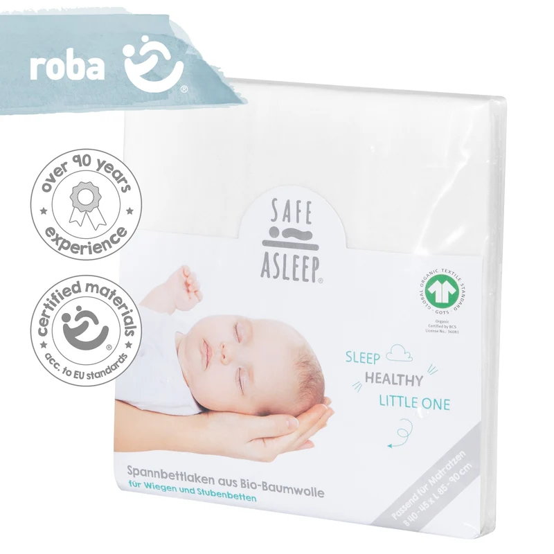 Spannbettlaken "safe asleep®" – für Matratzen 70 x 140 cm & 60 x 120 cm, Single Jersey, Baumwolle