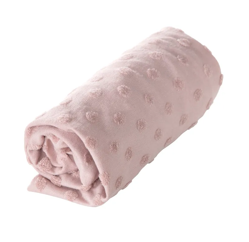 Spannbezug für Wickelauflagen "Lil Planet" – rosa, aus Bio-Jersey, GOTS, 75 x 85 cm