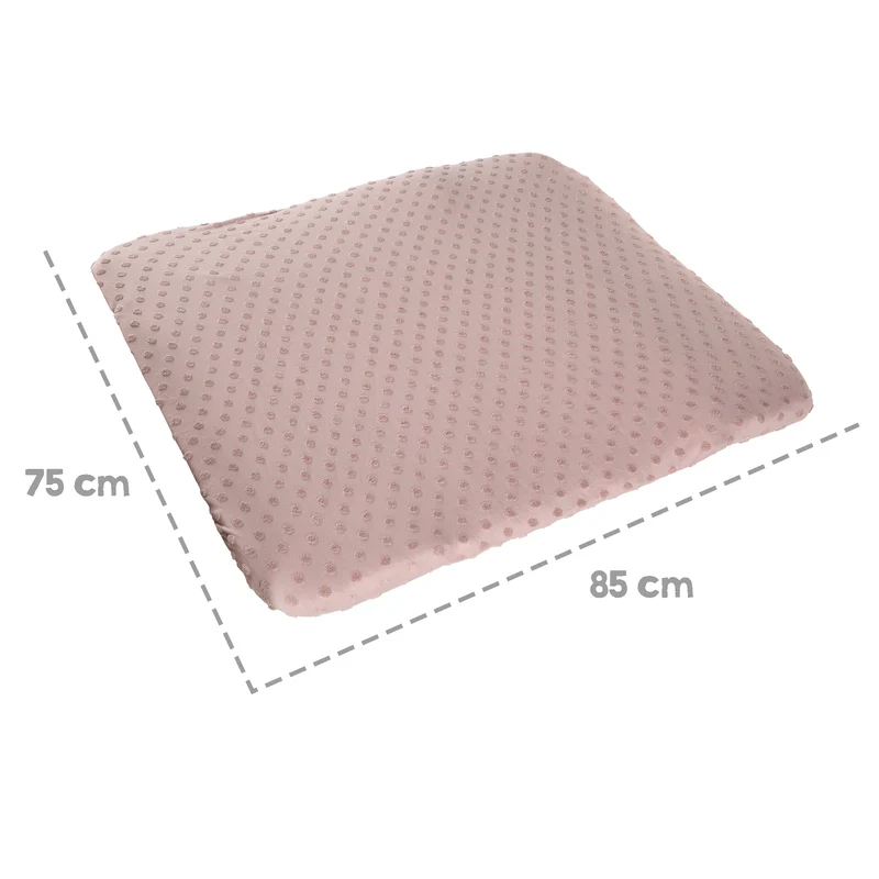 Spannbezug für Wickelauflagen "Lil Planet" – rosa, aus Bio-Jersey, GOTS, 75 x 85 cm