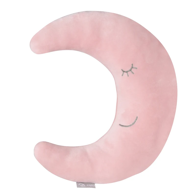Nackenkissen Mond "roba style" – rosa, flauschiges Dekokissen für Baby- & Kinderzimmer