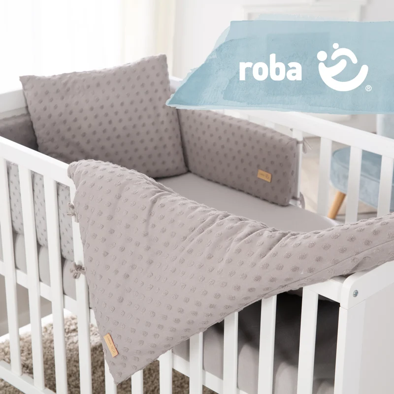 Geschenkset "Lil Planet" – silbergrau, Bio-Bettwäsche, -Spannbettlaken & -Nestchen, GOTS