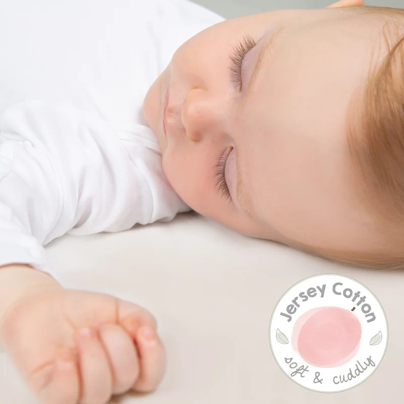 Spannbettlaken 'safe asleep®' - Single Jersey Baumwolle - Zertifiziert - Canadian White