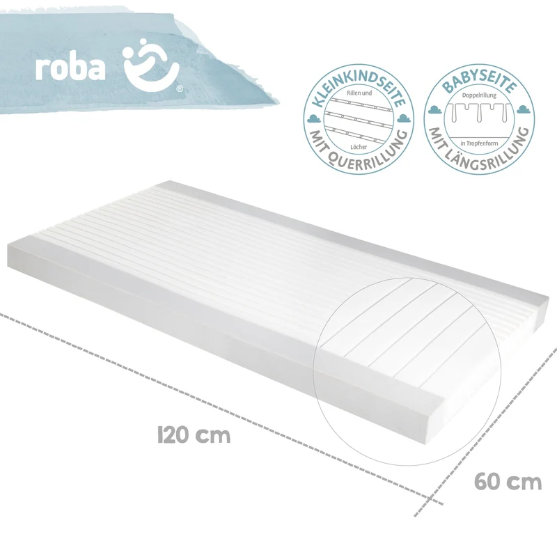 Babybettmatratze "safe asleep®" – Air Balance Premiummesh, 60 x 120 x 9 cm, optimales Schlafklima
