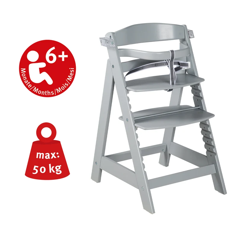 Treppenhochstuhl "Sit Up Click & Fun" – Essbrett und Bügel, Klickverschluss, mitwachsend, taupe