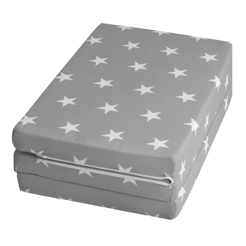 Reisebettmatratze 'Little Stars', faltbares Reisebett, Baby/Kinderbett 60 x 120 cm, inkl. Tragetasche