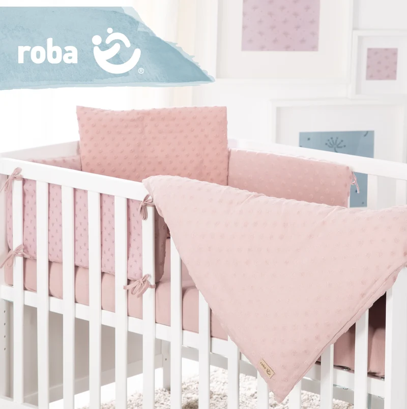 Geschenkset "Lil Planet" – rosa, Bio-Bettwäsche, -Spannbettlaken & -Nestchen, GOTS