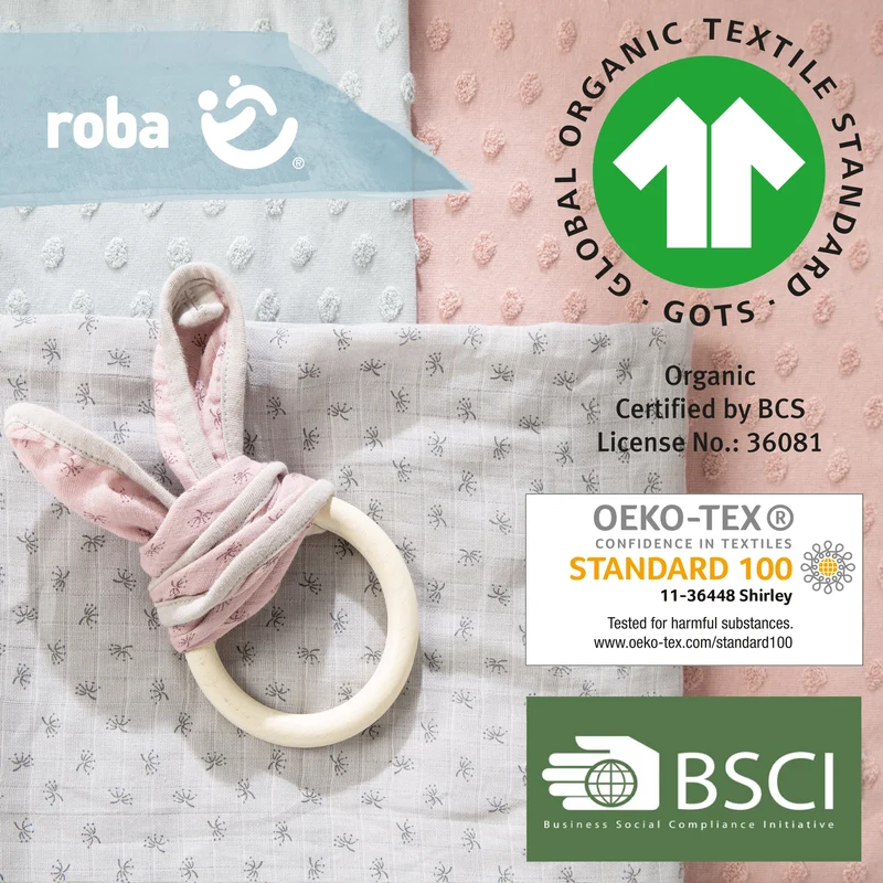 Geschenkset "Lil Planet" – rosa, Bio-Bettschlange, -Decke & -Schmusetuch, GOTS