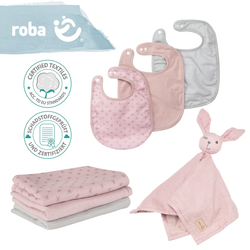 Geschenkset Baby Essentials "Lil Planet" – rosa aus Bio-Baumwolle, GOTS, nachhaltig