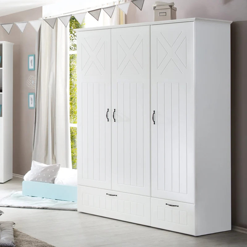 Komplettzimmer "Constantin" – inkl. Kombi-Bett 70 x 140 cm, Wickelkommode & 3-türigem Schrank