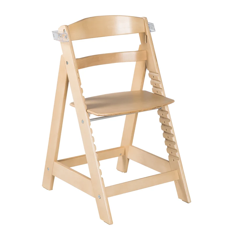 Treppenhochstuhl "Sit Up Click & Fun" – Essbrett und Bügel, Klickverschluss, mitwachsend, Holz natur