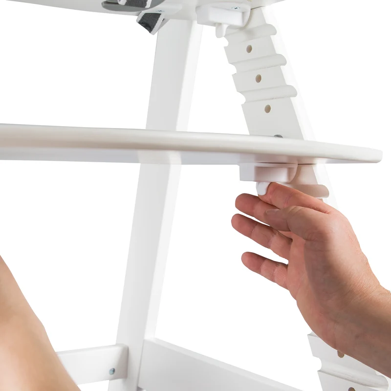 Treppenhochstuhl "Sit Up Click" – mitwachsend, innovativer Klickverschluss, Holz, weiß