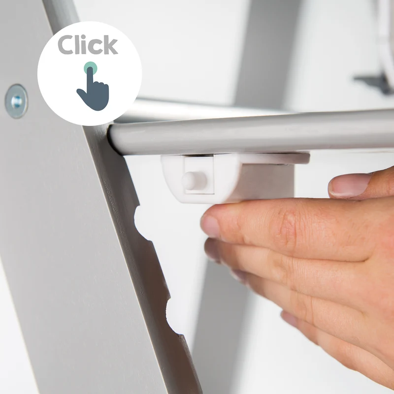 Treppenhochstuhl "Sit Up Click" – mitwachsend, innovativer Klickverschluss, Holz taupe