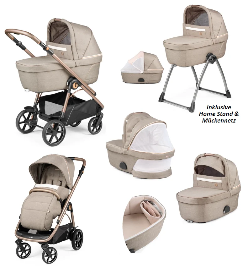 Peg Perego Veloce TC Kombikinderwagen (neue Version) inkl. Home Stand, Wanne & Sportsitz