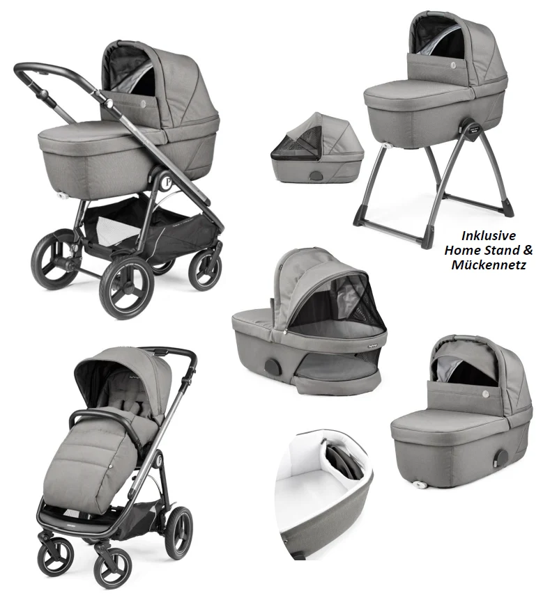 Peg Perego Veloce TC Kombikinderwagen (neue Version) inkl. Home Stand, Wanne & Sportsitz