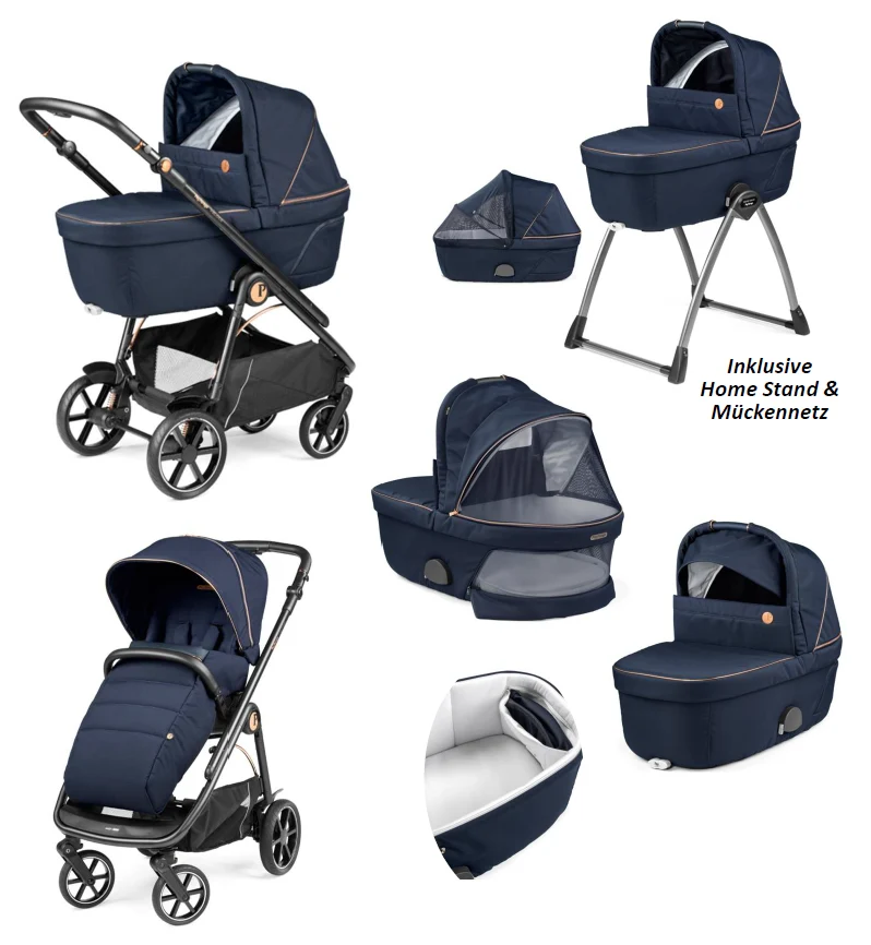 Peg Perego Veloce TC Kombikinderwagen (neue Version) inkl. Home Stand, Wanne & Sportsitz