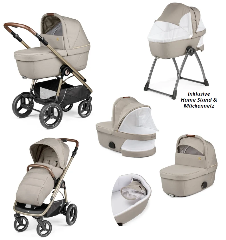Peg Perego Veloce TC Kombikinderwagen (neue Version) inkl. Home Stand, Wanne & Sportsitz