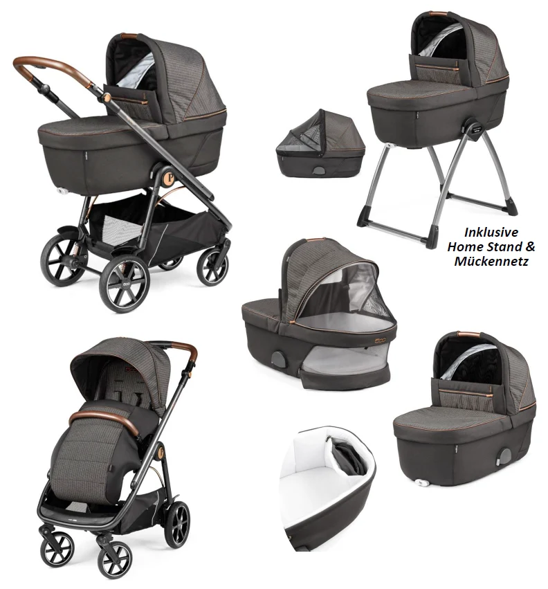 Peg Perego Veloce TC Kombikinderwagen (neue Version) inkl. Home Stand, Wanne & Sportsitz