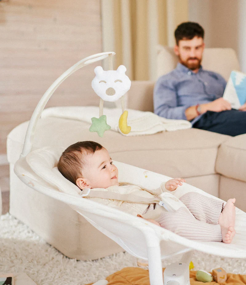 Mit Fernbedienung! Babymoov Wippe/Schaukel/Wiege ferngesteuert Badabulle