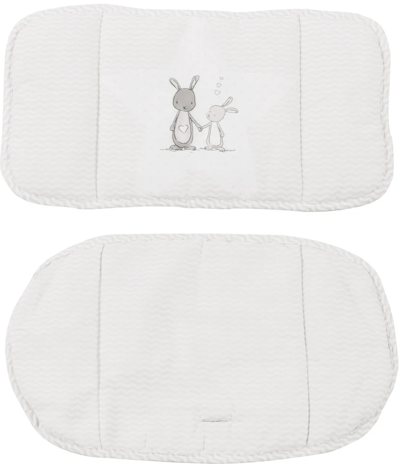 Sitzverkleinerer 'Fox & Bunny', 2-teilige Hochstuhleinlage/ Sitzkissen für Treppenhochstühle