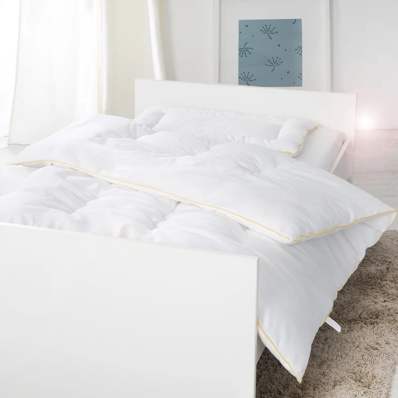 Kindersteppbett, ganzjähriges Baby-Set (Inlett), weiß, Decke 100 x 135 cm und Kissen 40 x 60 cm