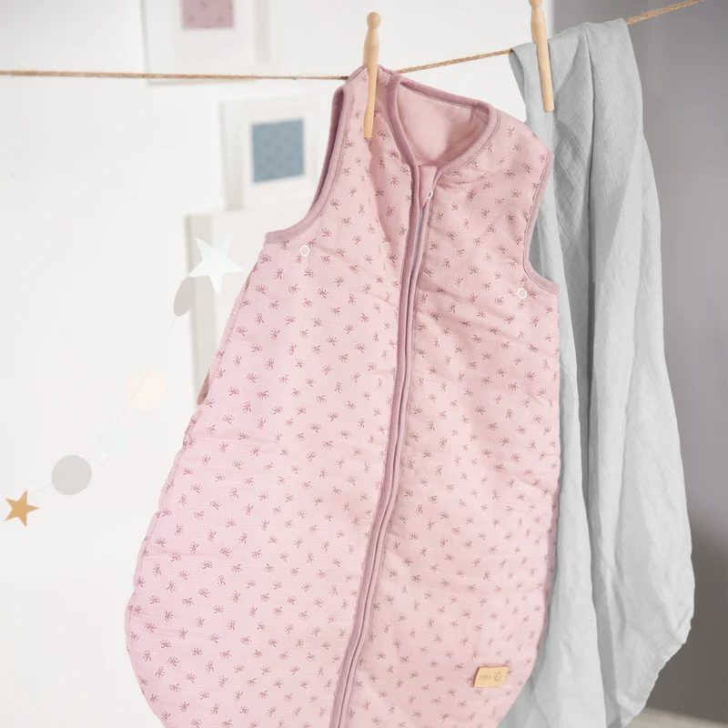 Schlafsack "Lil Planet" – rosa, 70 cm, Musselin, 100 % Bio-Baumwolle, GOTS
