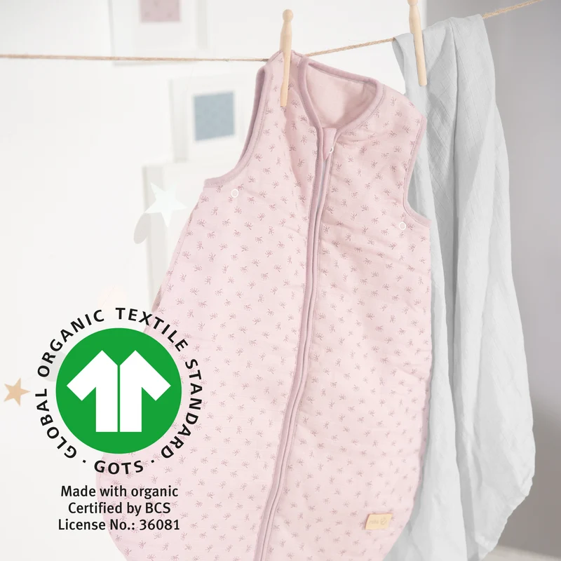 Schlafsack "Lil Planet" – rosa, 70 cm, Musselin, 100 % Bio-Baumwolle, GOTS